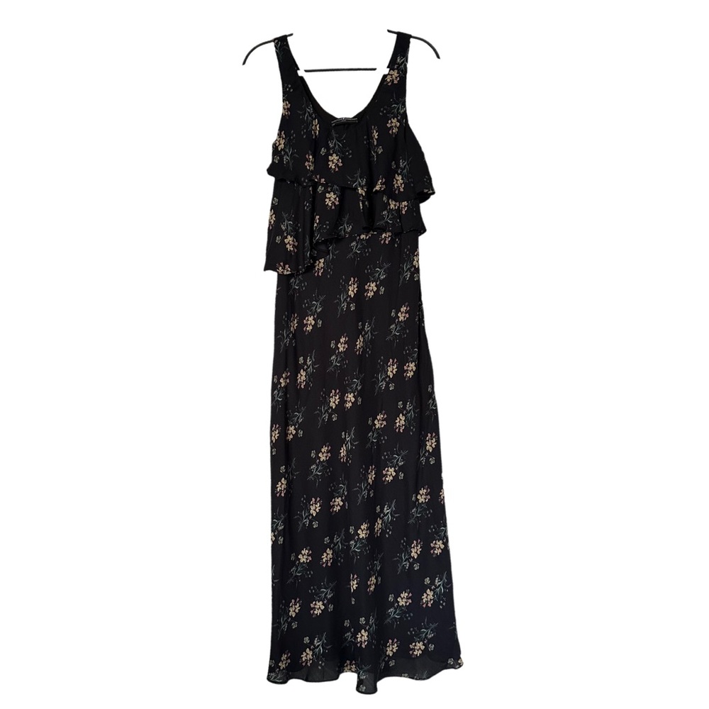 Peruvian Connection Victorian Era Floral Print Bedonia Maxi Dress Size S